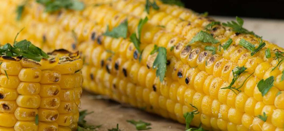 Grilled Corn with Lime and Cilantro Butter
